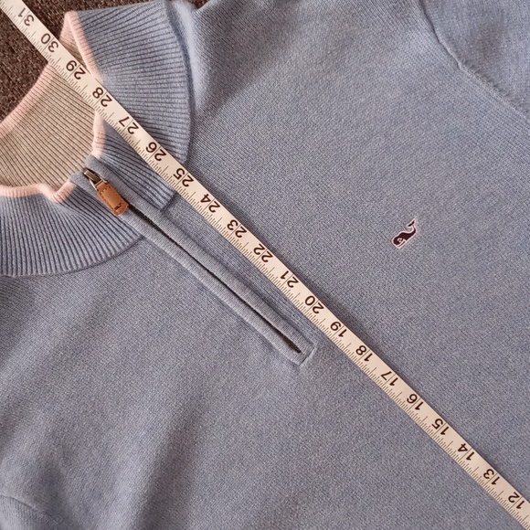 🐳Vineyard Vines🐳 - Blue/Pink Quarter Zip Sweater - Picture 10 of 11